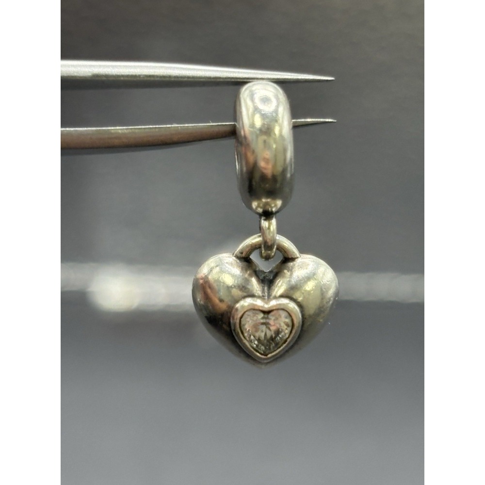 Pandora Sterling Silver Heart "You Me" Charm ALE H7
